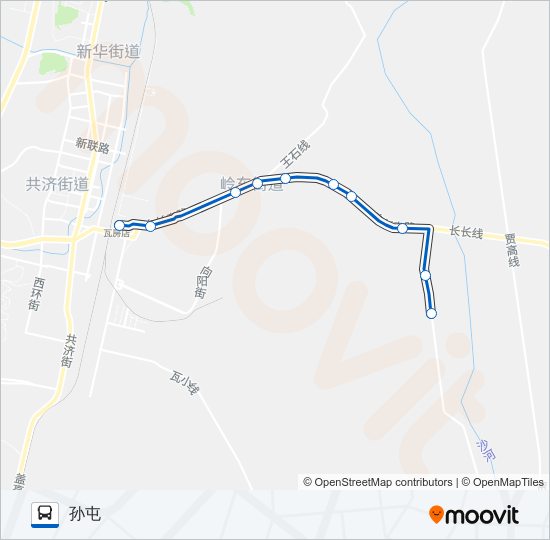瓦房店4路孙屯 bus Line Map