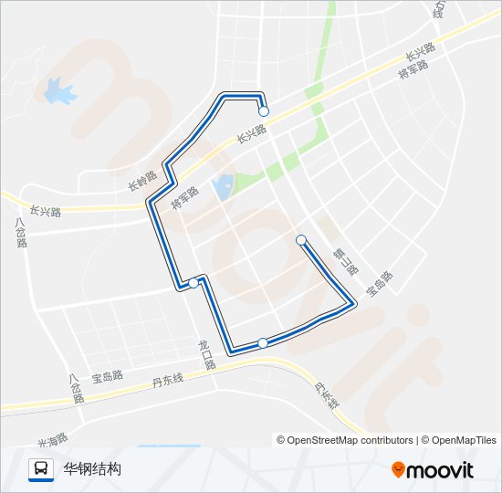 公交长兴岛112路的线路图