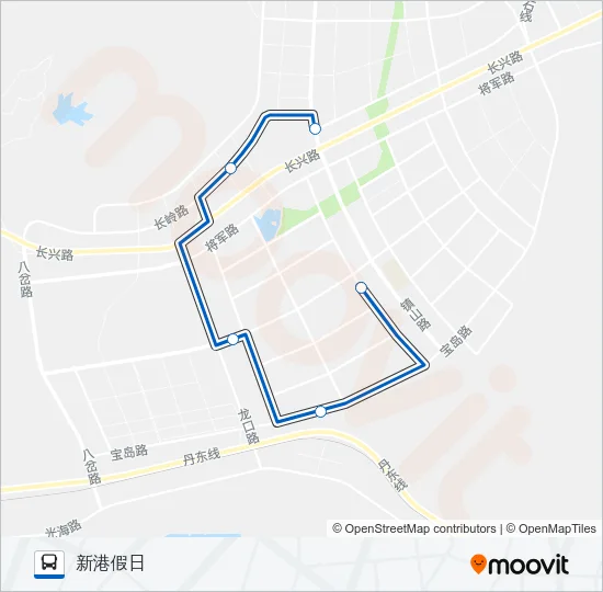 公交长兴岛112路的线路图
