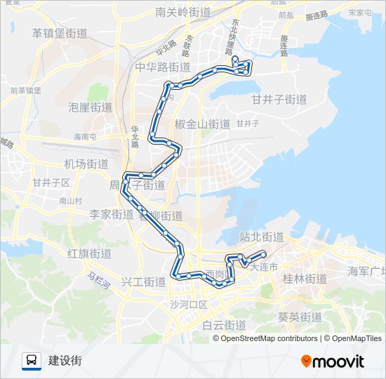 二十高中-建设街 bus Line Map