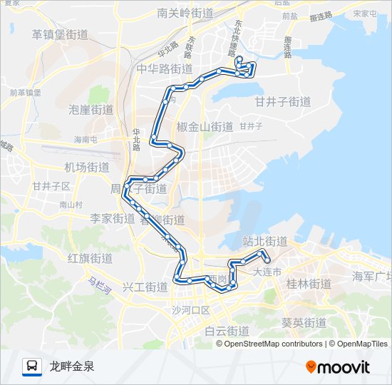 公交建设街-二十高中路的线路图