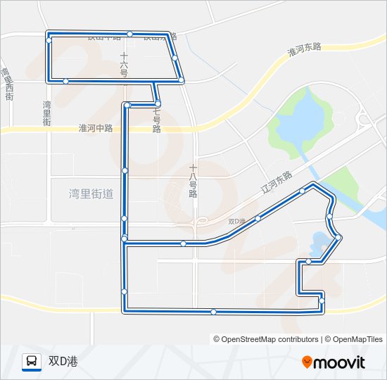 开发区13路环线 Bus Line Map