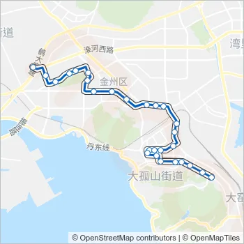 开发区1路高峰线 Bus Line Map