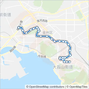 开发区1路高峰线 Bus Line Map