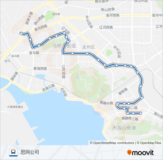 开发区1路高峰线 Bus Line Map