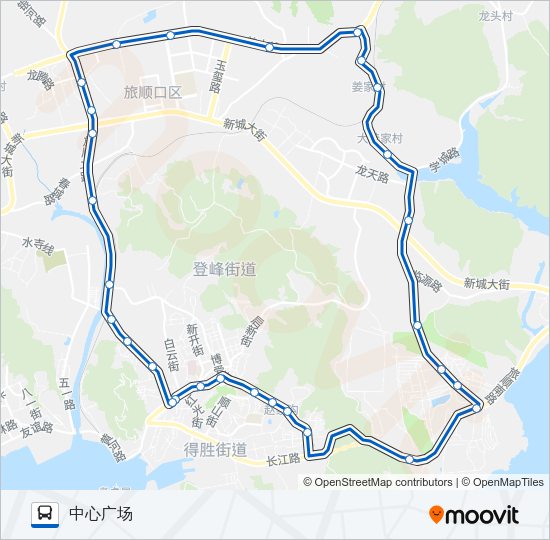 公交旅顺口20内环路的线路图