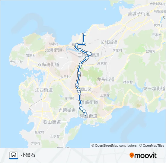 旅顺口20路北线 Bus Line Map