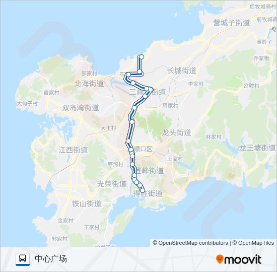 旅顺口20路北线 Bus Line Map