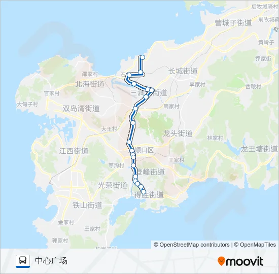 旅顺口20路北线 Bus Line Map