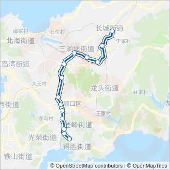 旅顺口27路加车 Bus Line Map
