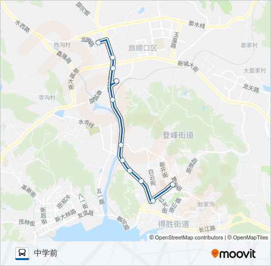 旅顺口8路2号线 bus Line Map