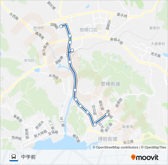 旅顺口8路2号线 Bus Line Map