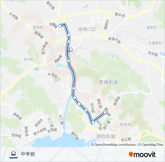 旅顺口8路2号线 Bus Line Map
