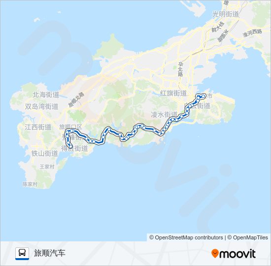 站北广场-旅顺线 bus Line Map