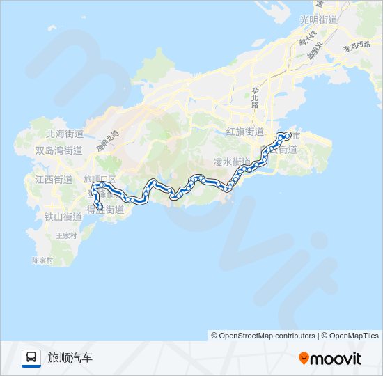 公交站北广场-旅顺路的线路图