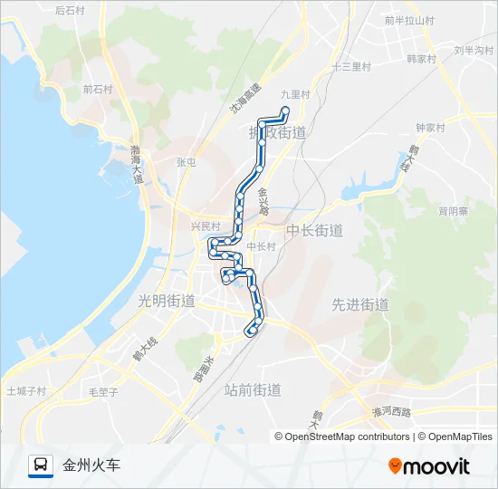 金州103路加车 Bus Line Map