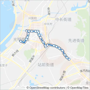 金州105路加车 Bus Line Map