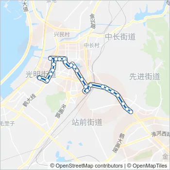 金州105路加车 Bus Line Map