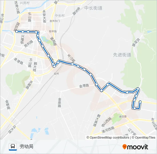 金州105路支线 Bus Line Map
