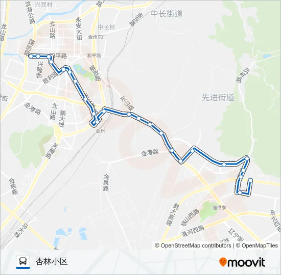 金州105路支线 Bus Line Map