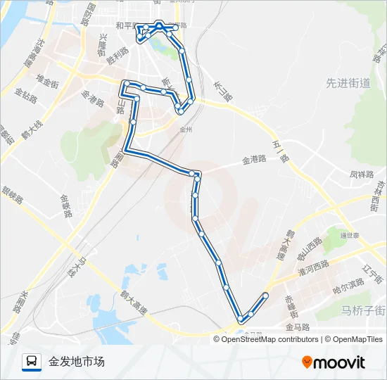 金州107路加车 Bus Line Map