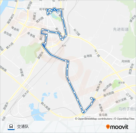 金州107路加车 Bus Line Map