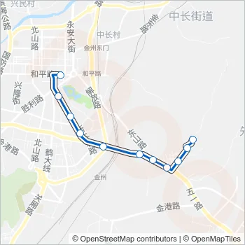 金州111路区间 Bus Line Map