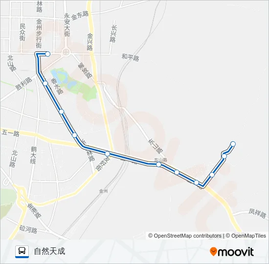 金州111路区间 Bus Line Map