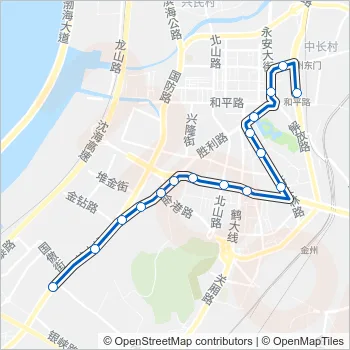 金州201路加车 Bus Line Map