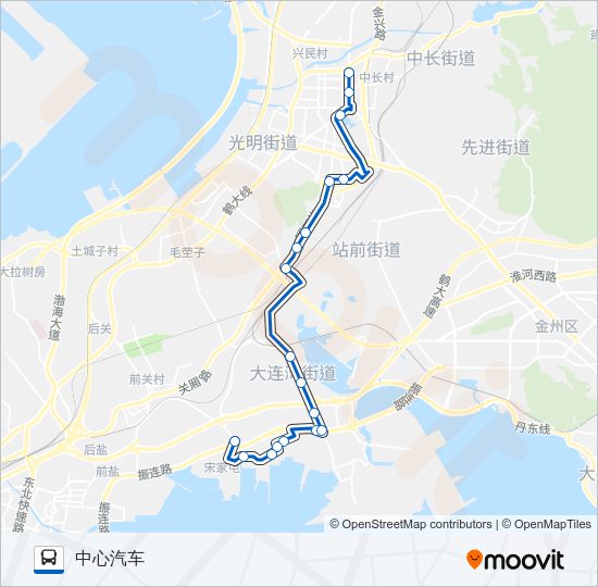金州202路区间 Bus Line Map