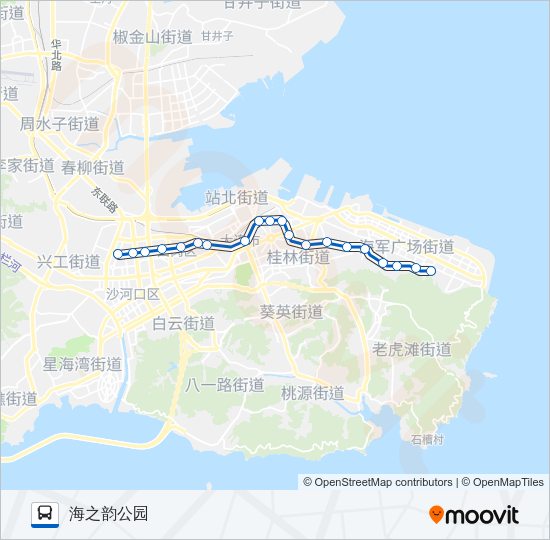 公交201海之韵公园路的线路图