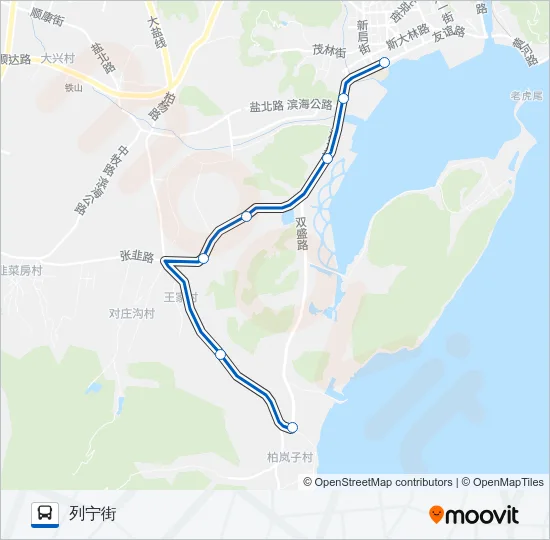 公交旅顺口14加车1路的线路图