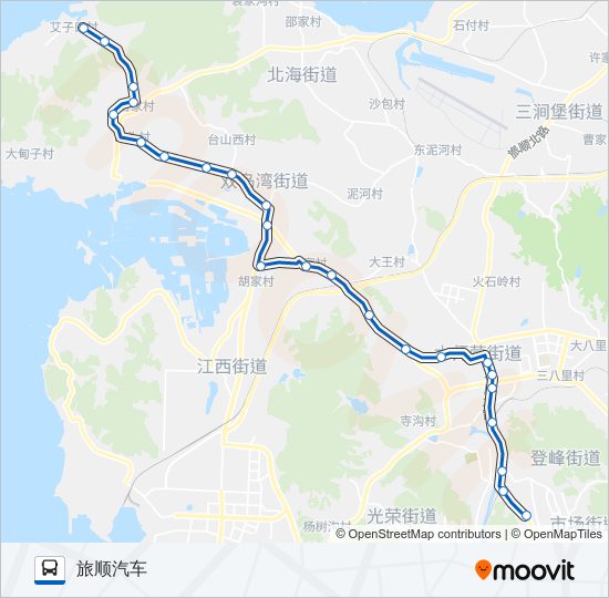 旅顺口22路艾子口 bus Line Map