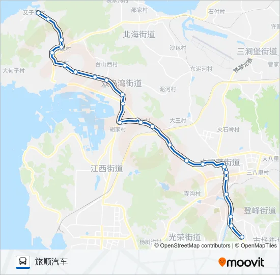 旅顺口22路艾子口 Bus Line Map