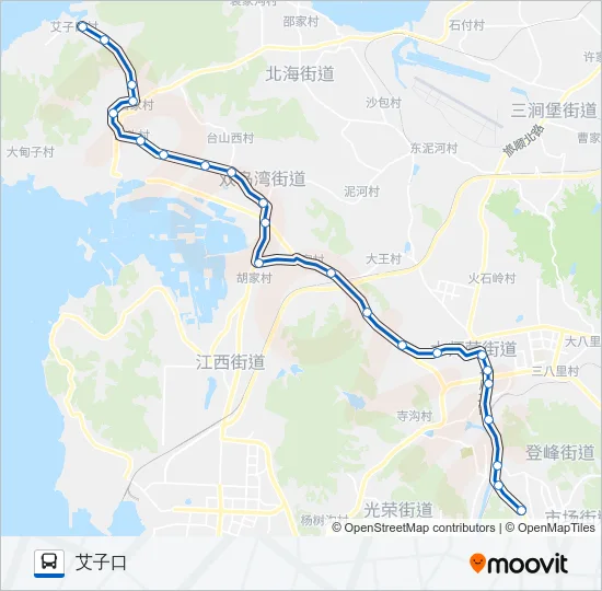 旅顺口22路艾子口 Bus Line Map
