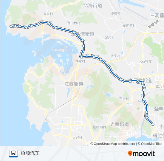 旅顺口22路西湖嘴 bus Line Map