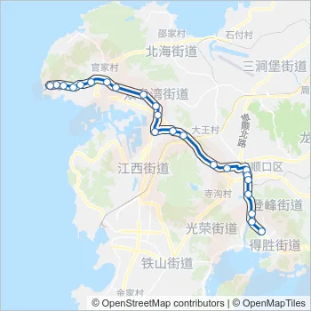 旅顺口22路西湖嘴 Bus Line Map