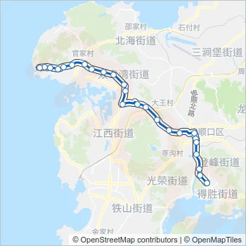 旅顺口22路西湖嘴 Bus Line Map