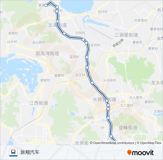 公交旅顺口23加车2路的线路图