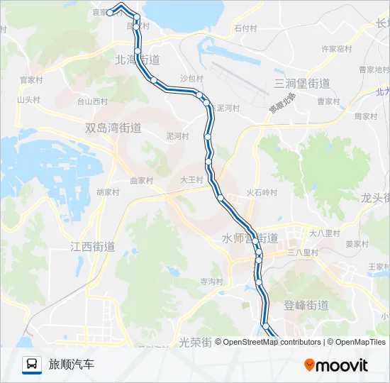 公交旅顺口23加车2路的线路图