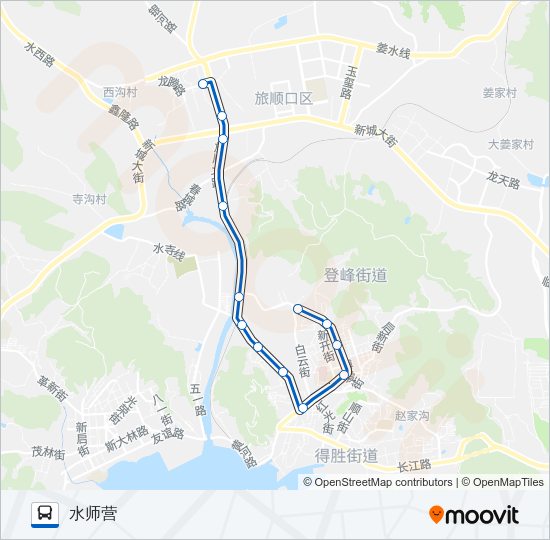 公交旅顺口8早晚加车路的线路图