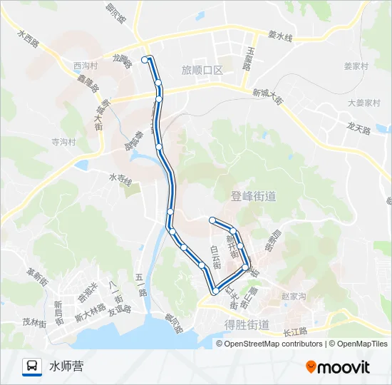 旅顺口8路早晚加车 Bus Line Map