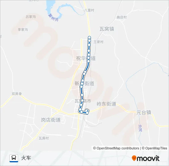 瓦房店1路景雄轴承 Bus Line Map