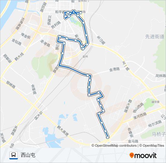 公交金州107工业区路的线路图