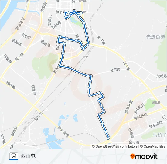 公交金州107工业区路的线路图