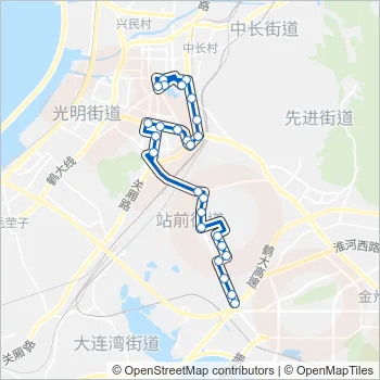金州107路工业区 Bus Line Map