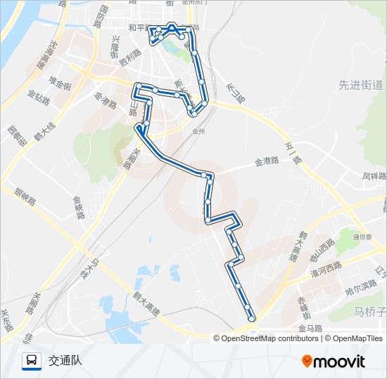 公交金州107工业区路的线路图