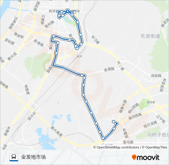 金州107路金发地 Bus Line Map