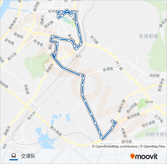 金州107路金发地 Bus Line Map