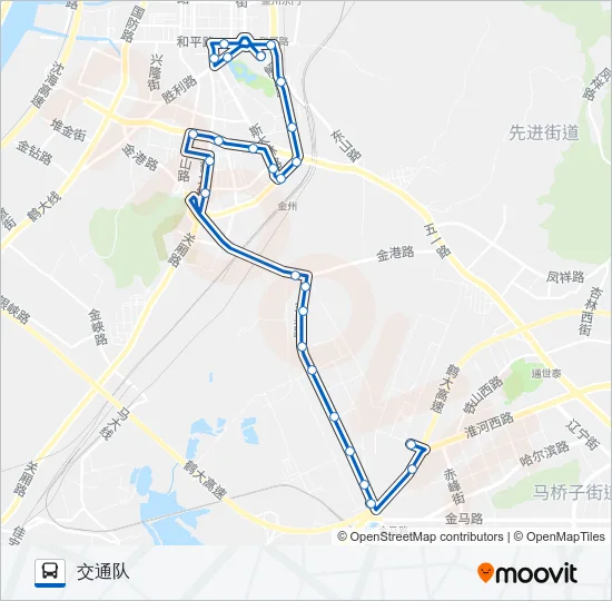 公交金州107金发地路的线路图